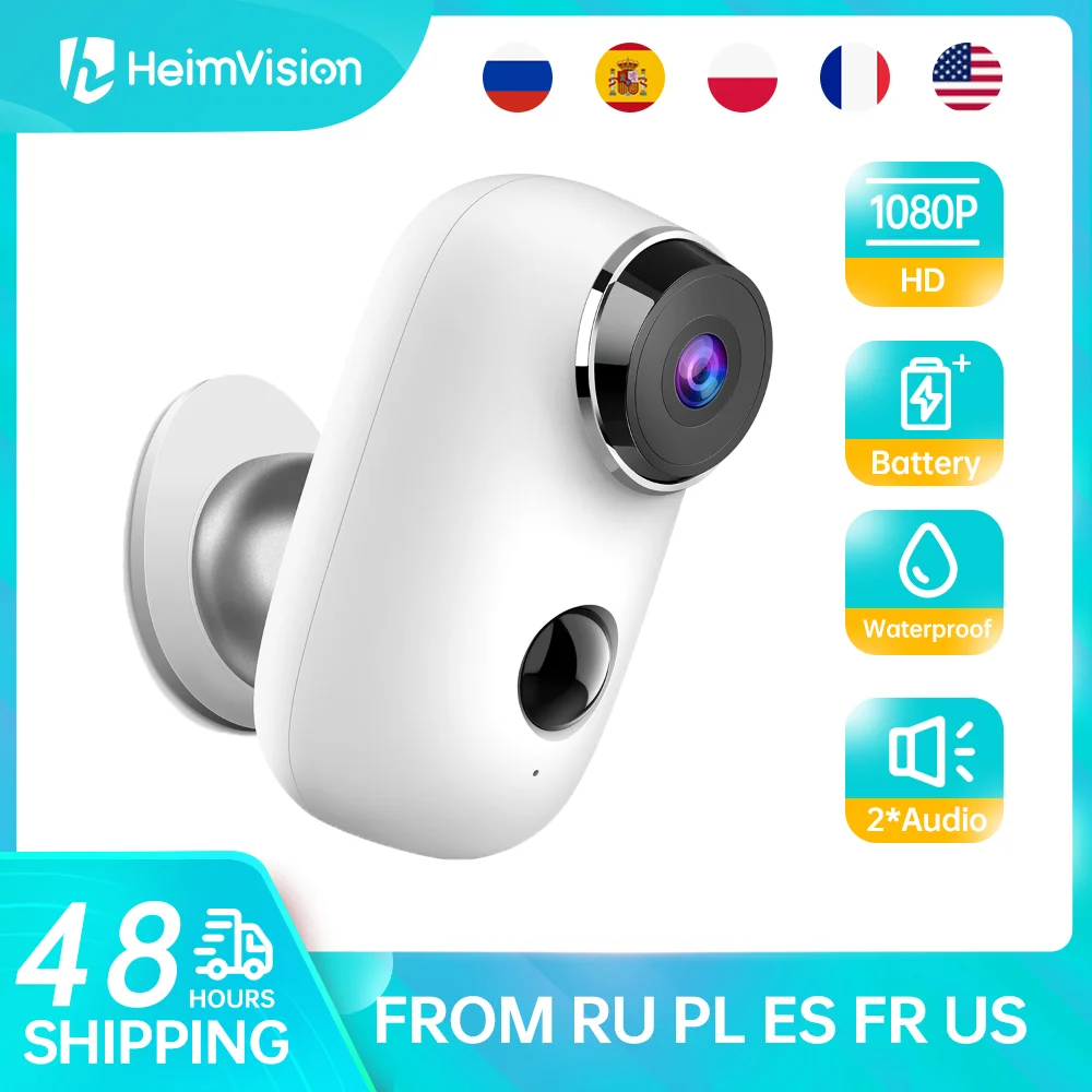 Heimvision IP Камера Wi Fi Беспроводной Панели солнечные 1080P Ночное видение Батарея