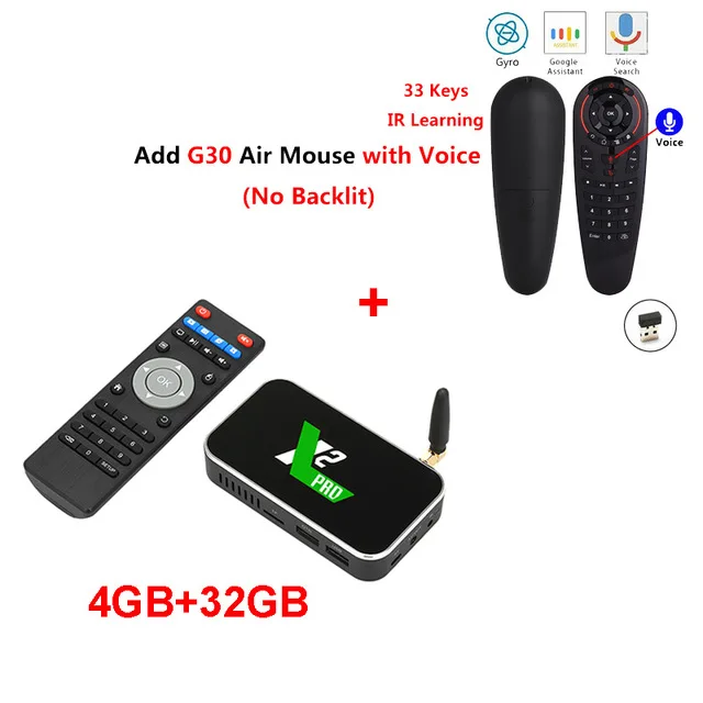 x2 pro add g30s X2 cube Smart Android 9,0 ТВ приставка Amlogic S905X2 2 Гб DDR4 16 Гб rom телеприставка 2,4G/5G WiFi 1000M BT5.0 4K HD медиаплеер X2 pro - Цвет: x2 pro add g30s