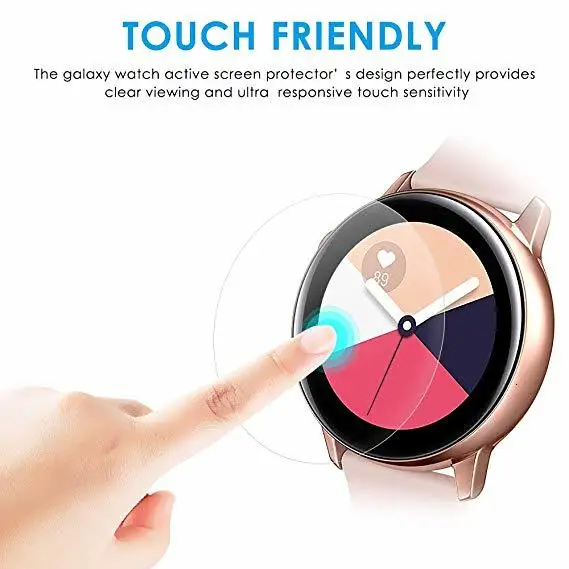 2 шт ультратонкая Защитная пленка для samsung Galaxy Watch Active 1 2 40 мм 44m Active2 3D с закругленными краями Защитная пленка для экрана