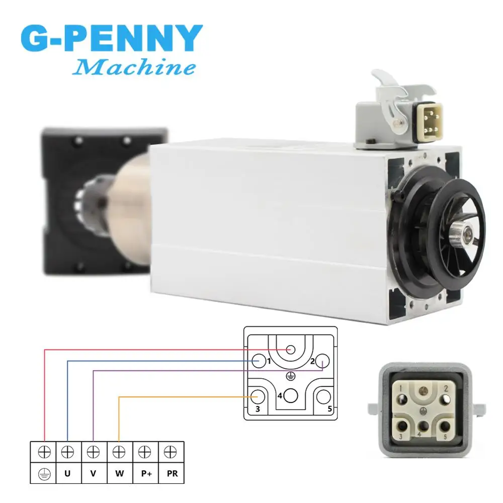 Новое поступление! Комплект шпинделя с воздушным охлаждением 220 кВт ER25 4