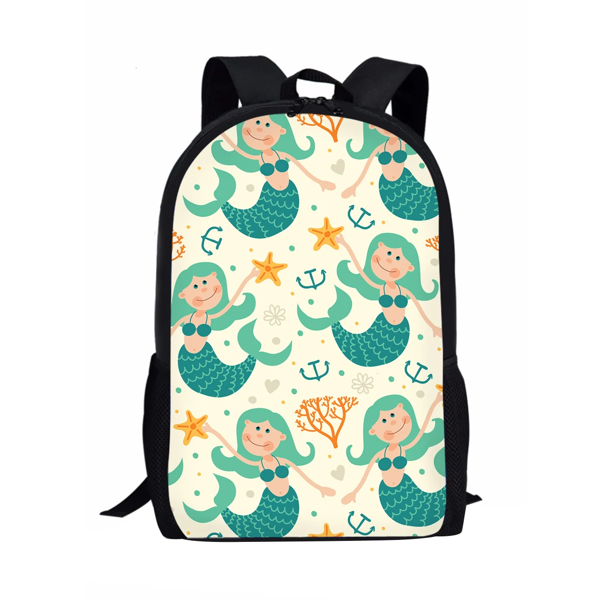 Advocator Printed Mermaid School Bags Large Capacity Backpack for Kids Boys Girls Bookbag for Children and Students Shoulder Bag