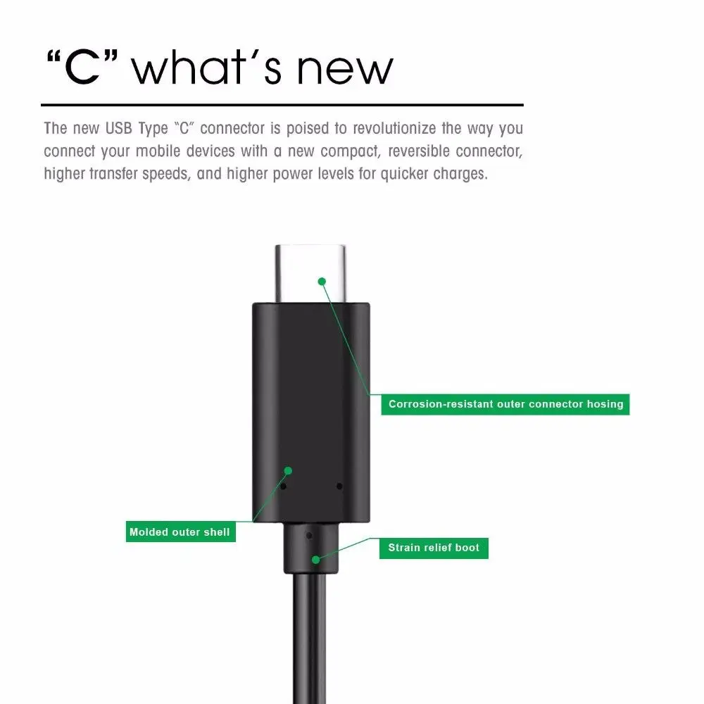 100 шт./лот 25 см 1 м 2 3 USB Type C кабель высокоскоростной для синхронизации данных и