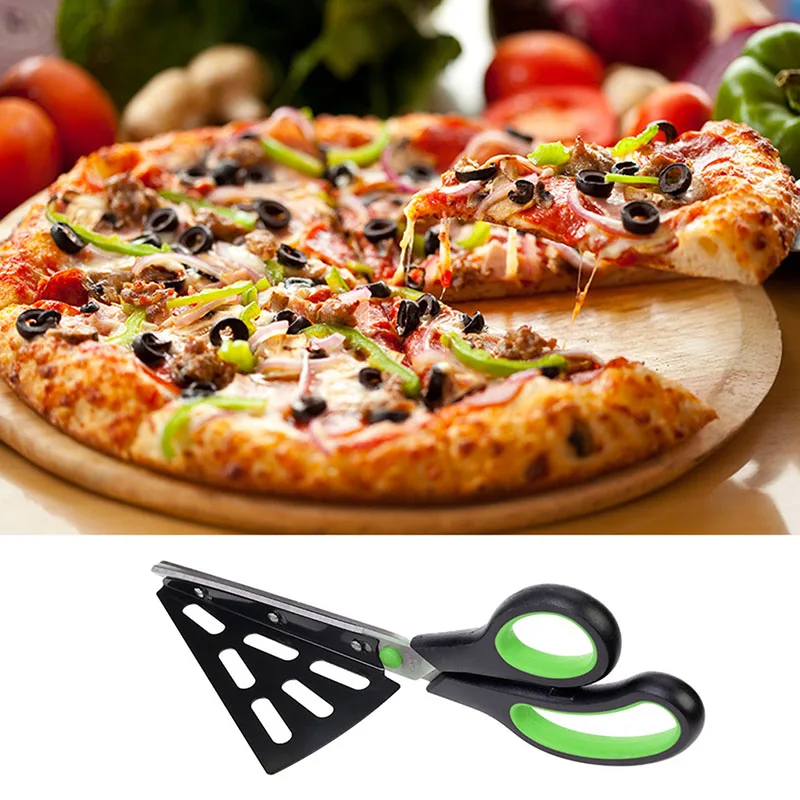 

1 Pcs Pizza Scissor Cutter Stainless Steel Scissor Cut Pizza with Detachable Spatula KIMA88