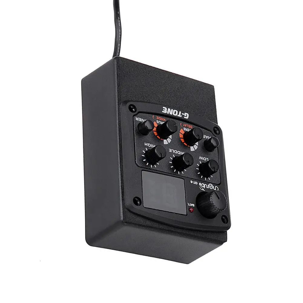 

Acoustic Guitar Preamp Piezo Pickup 3-Band EQ Equalizer LCD Tuner with Reverb/Delay/Chorus/Wide Effects
