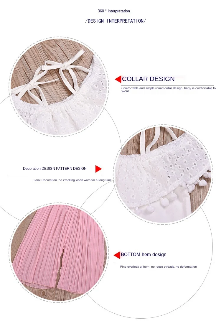 

New wide leg pants girls Ice silk kids wide-leg pantsuit casual comfortable children's suit Sleeveless summer baby girl clothes