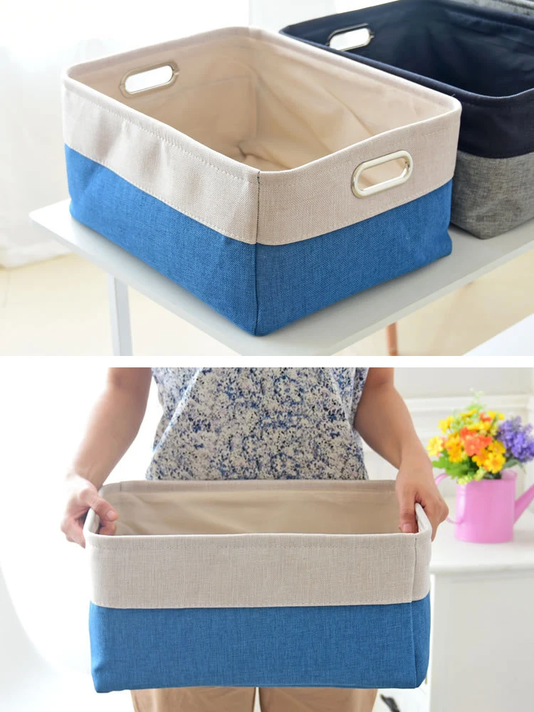 

Foldable Kids Toy Storage Organizer Dirty Laundry Basket Desktop Sundries Clothes Stuff Storage Box Books Magazine Container 1Pc