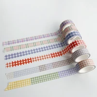 ins korean girl heart lattice hand account material sticker stickers salt and paper tape diy decoration base material