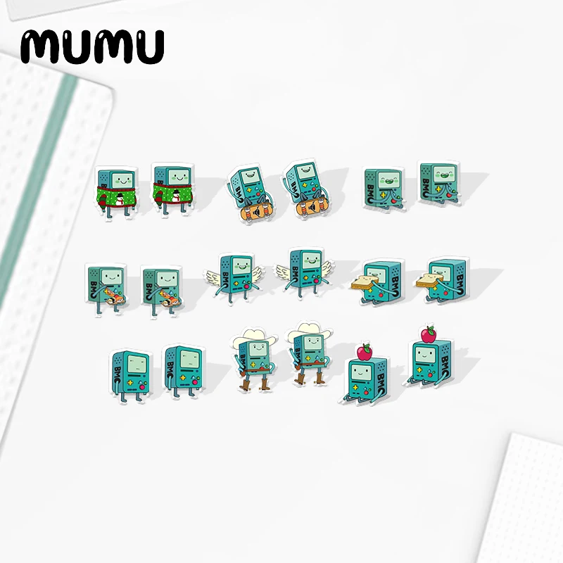 2020 новый симпатичный зелёный робот серьги гвоздики с игрового автомата