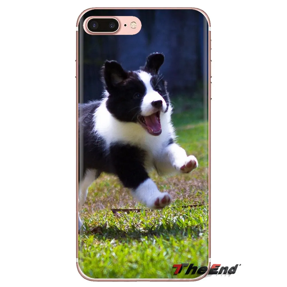 border collie dog puppy Soft Transparent Cover Bag For LG Spirit Motorola Moto X4 E4 E5 G5 G5S G6 Z Z2 Z3 G2 G3 C Play Plus Mini |