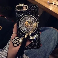 Bling Hat Flower Metals Tassel Phone Case For Samsung Galaxy S21 S20 S10 Plus Ultra Note edge Cover