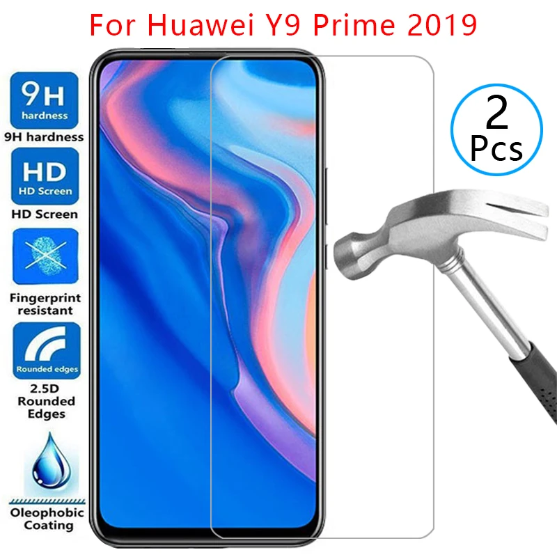 

tempered glass screen protector for huawei y9 prime 2019 case cover on hawei huwei y 9 9y y9prime protective phone coque bag 360