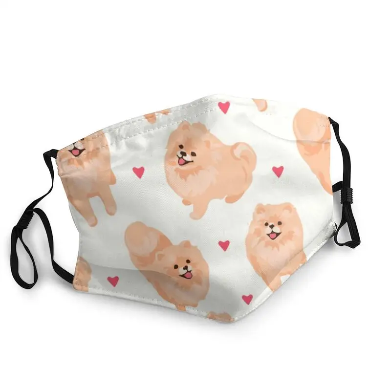 

Своего померанского шпица многоразовые унисекс маска для лица для взрослых щенок собака любимой, гипоаллергенно дымка пыли Защитная крышк...