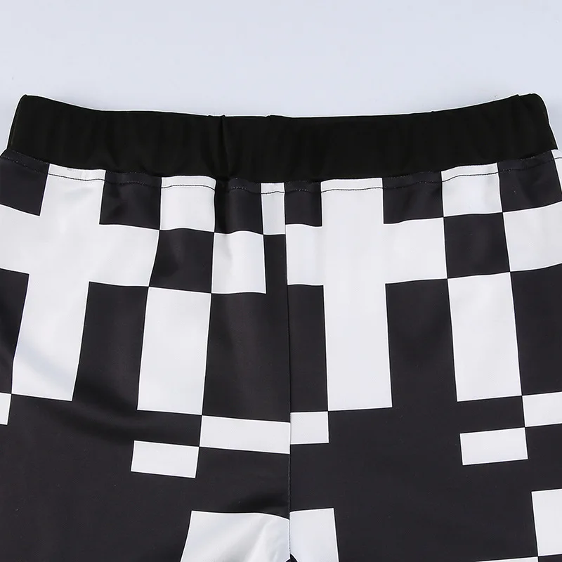 

WEPBEL Women Elegant Plaid Straight Pants Ladies Sexy Casual Fashion Mid Waist Wide Leg Trouser