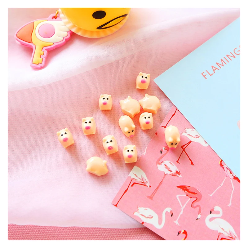 5/шт Смола Япония милая розовая свинка Мини мультфильм комната стол украшение