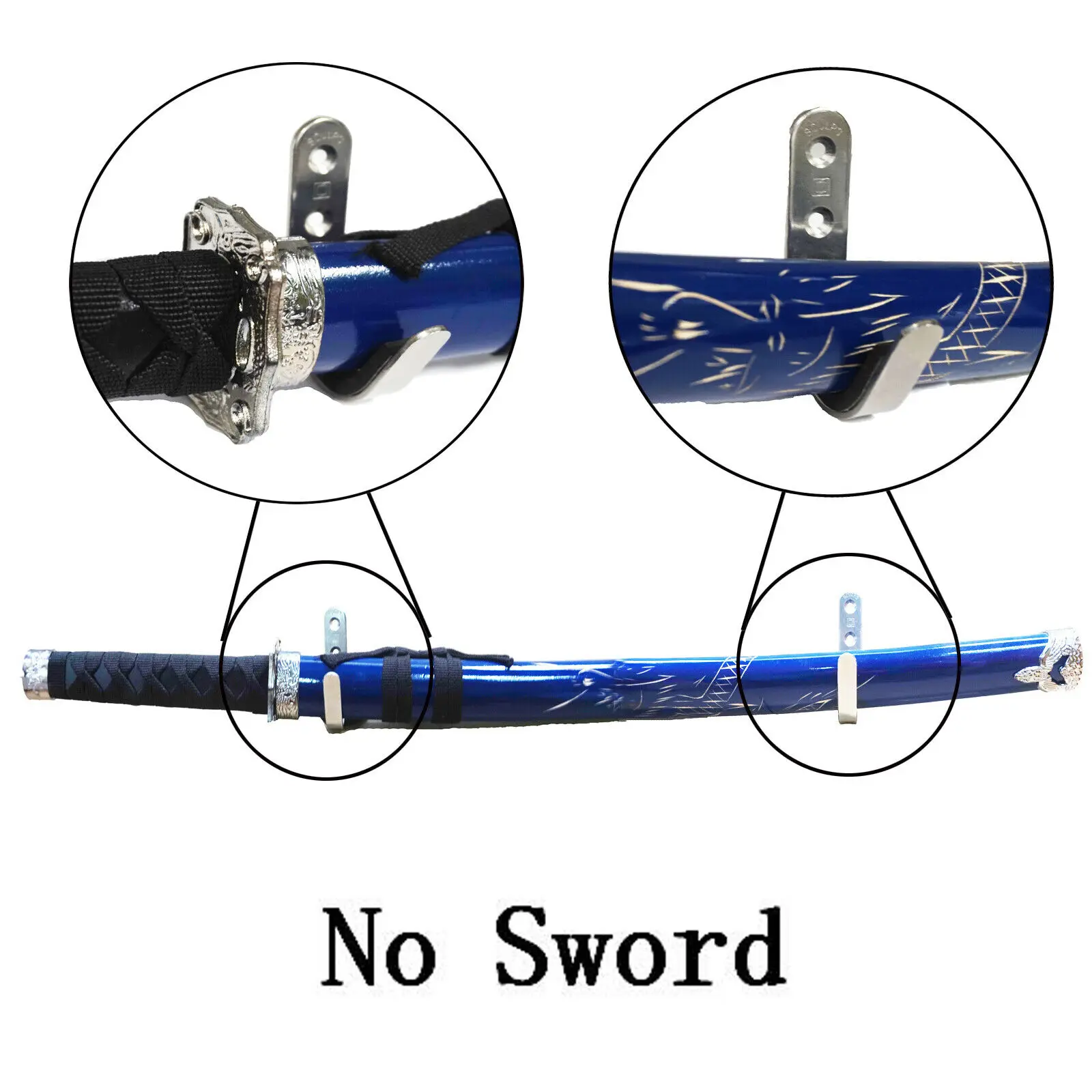 2x меч настенное крепление Дисплей стенд самурайский и мечи-катаны флейта стойка