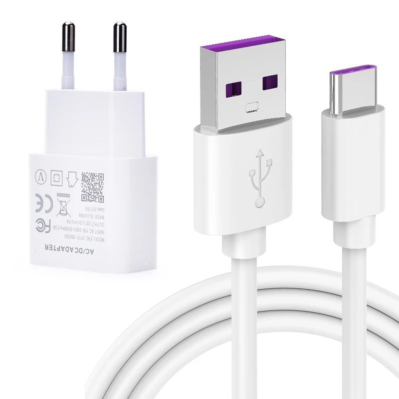 Зарядное устройство с вилкой европейского стандарта для Huawei Mate 10 Lite Cargador SuperCharge 5A