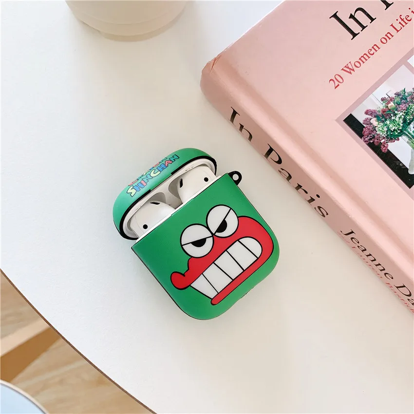 Для AirPods 1 2 Bluetooth гарнитура зарядная коробка чехол s для AirPods 2 мультфильм Shin Chan наушники крышка аксессуары мягкий матовый чехол
