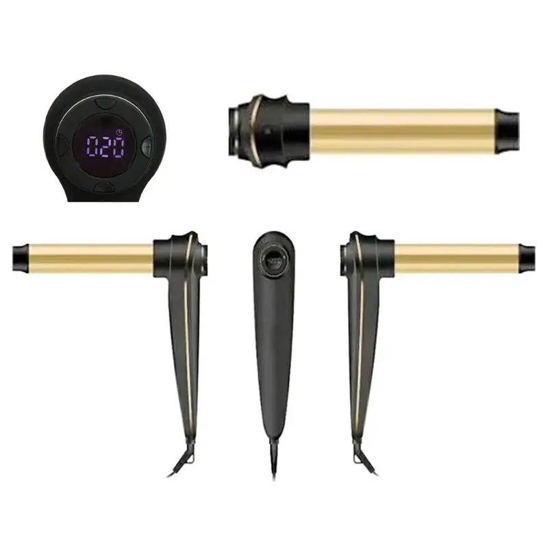 

Hair Curler Wand Professional Curling Gold Ceramic Roller LCD Digital Display Beauty Salon Styling Tools