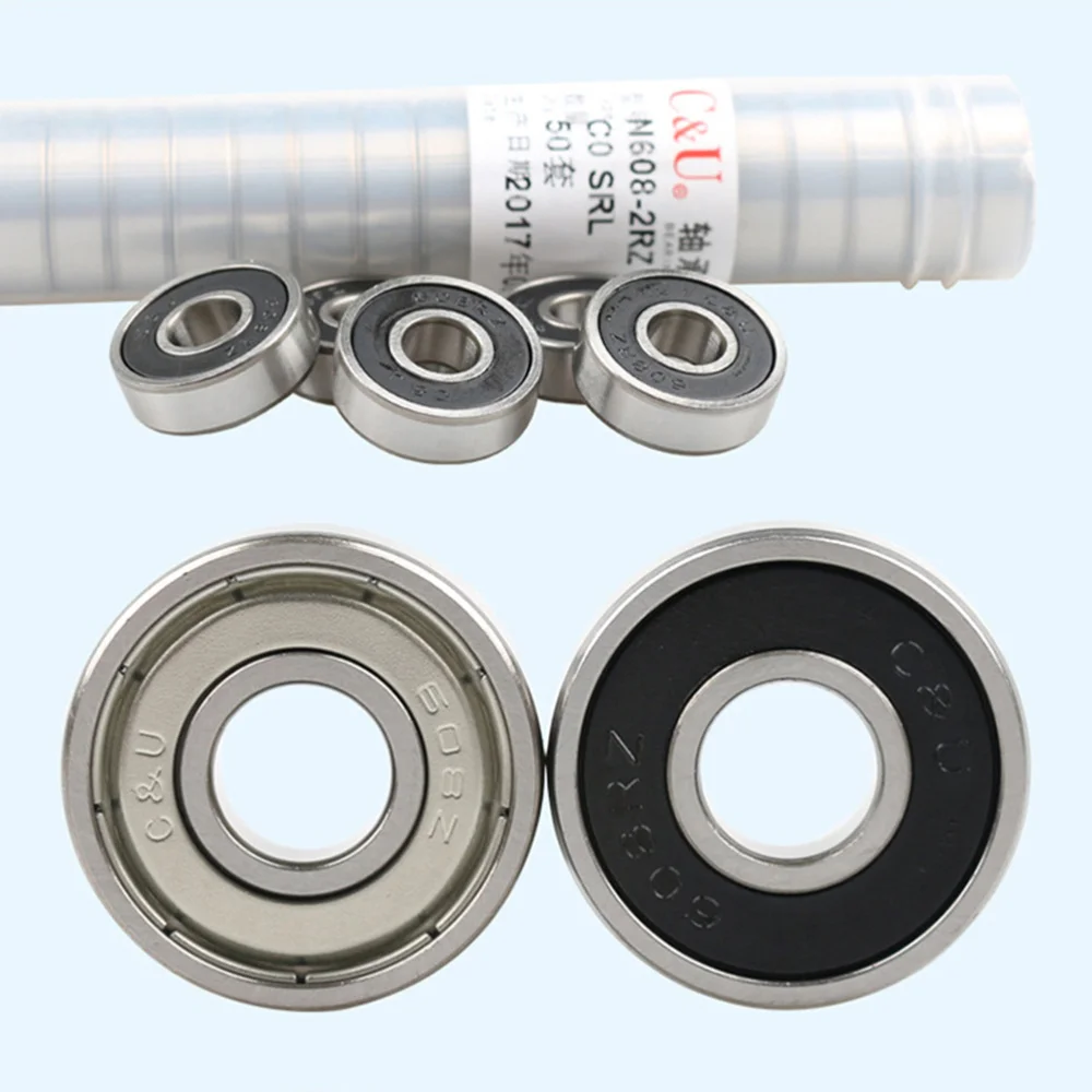 

8 PCS Replacement Sealed Bearings for Rollerblades Skateboards Inline Skates (Black)