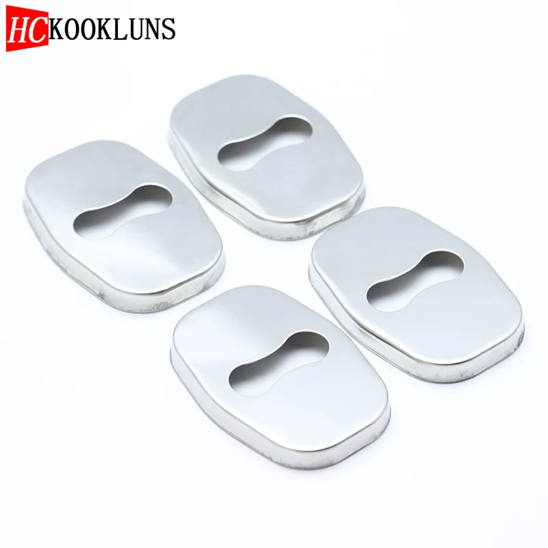 4 шт. авто чехол из нержавеющей стали Защитная крышка стальной дверной замок