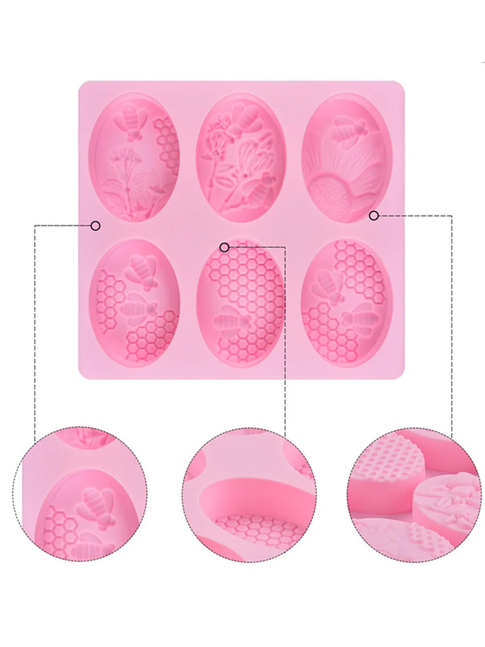 2 шт./компл. пчела силиконовая форма для мыла ручной работы пчелиных сот Fondant