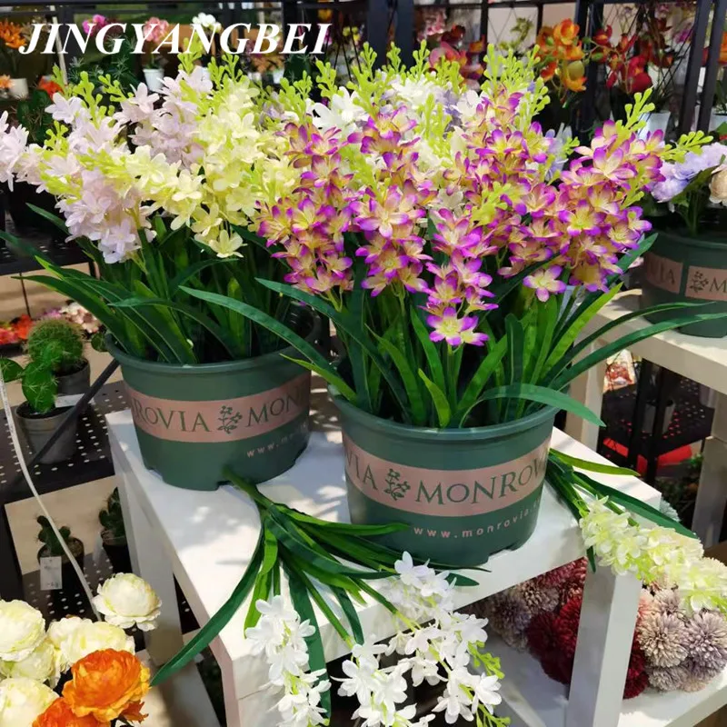 

Искусственные цветы, 2 головки, гиацинт, шелковые цветы, пластиковые растения для свадьбы, Рождества, украшения для дома, новогодние украшен...