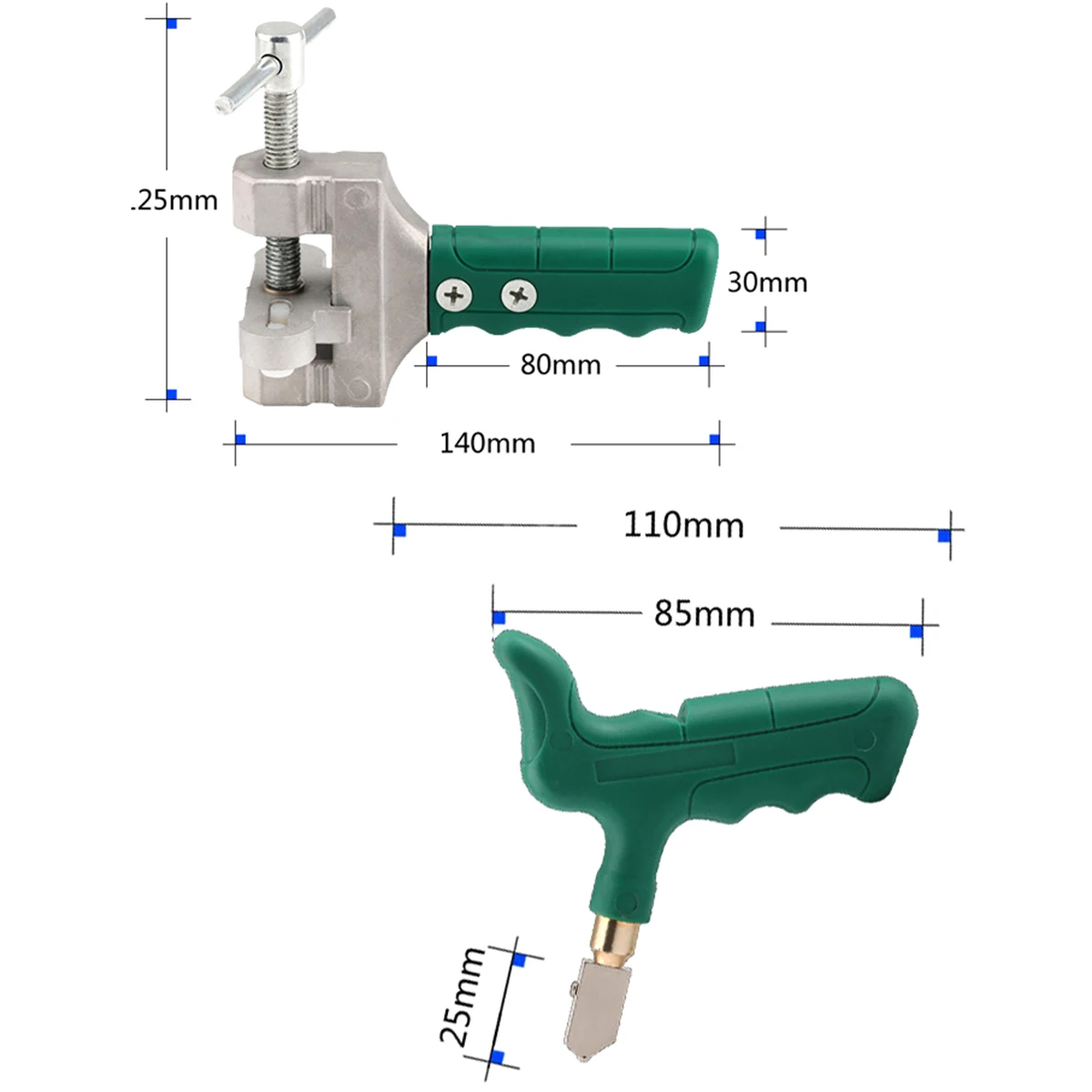Glass Cutter Profesional Tile Opener Cutting Tools Multi-function Roller Handheld Cutters With Knife Kit | Инструменты