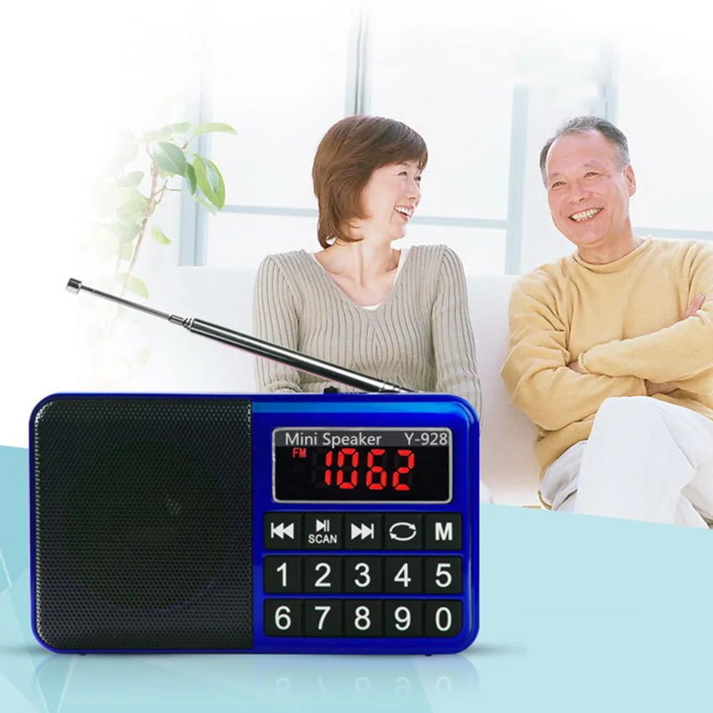 Карманный с кнопкой динамика приемник Цифровой магазины автоматически USB