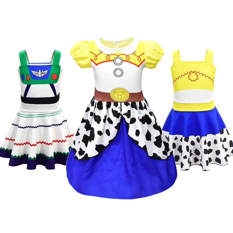 VOGUEON Girl Belle Princess Party Dress Summer Pageant Minnie Jasmine Snow White Mermaid Fancy Costume for Halloween Photography | Детская