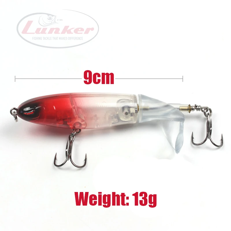 Lunker 13 г 9 см whopper plopper пропеллер воблер Топ воды поплавок вращающийся плавающий