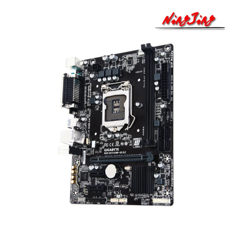Gigabyte GA H110M DS2 (rev. 1 0) Intel H110 DDR4 USB2.0 Micro-ATX Новый 32G двухканальный Поддержка 6 7gen 1151 CPU