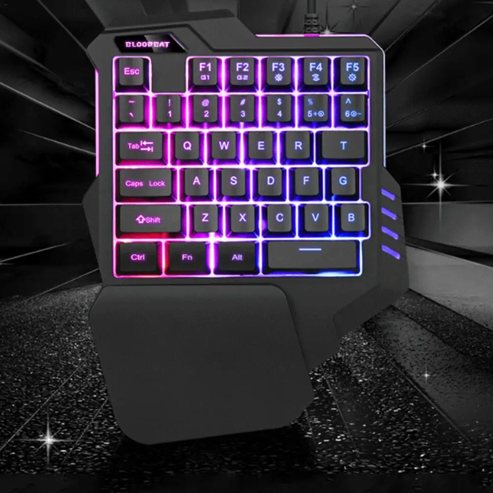 Мини клавиатура с RGB подсветкой игровая для мобильных игр компьютера планшета ПК