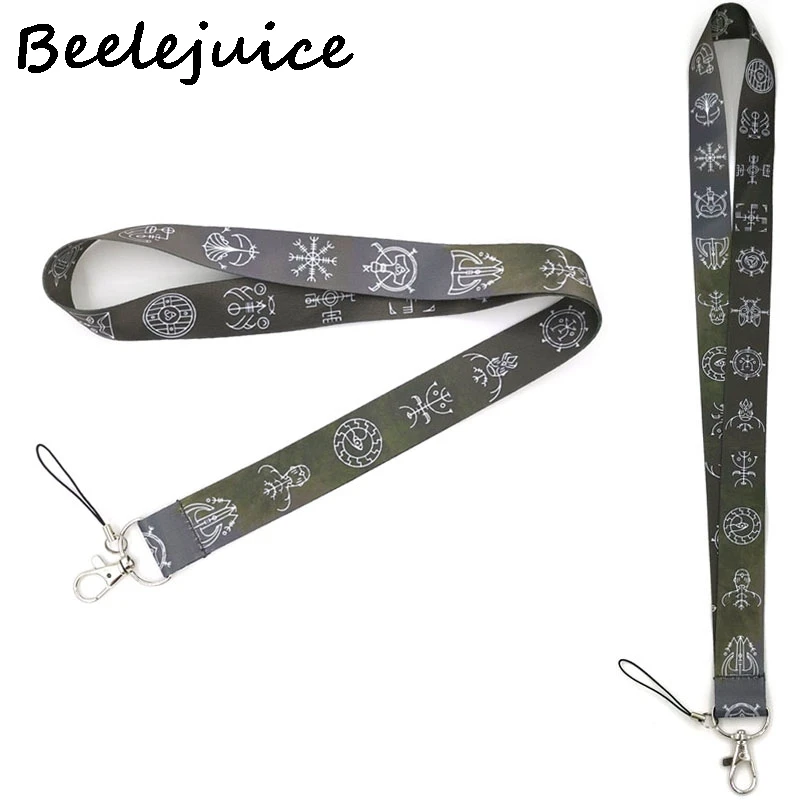 Символы викингов Винтажный Мужской ремешок на шею для пары шнурок брелок ключей