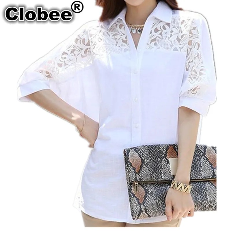 Новые корейские миди белые элегантные блузки со стоячим крылом летучей мыши с