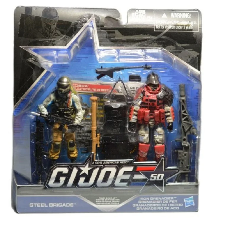 

Original G.I. Joe 50th Two-person suit STEEL BRIGADE IRON GRENADIER Action & Toy figures Model Toys For Children