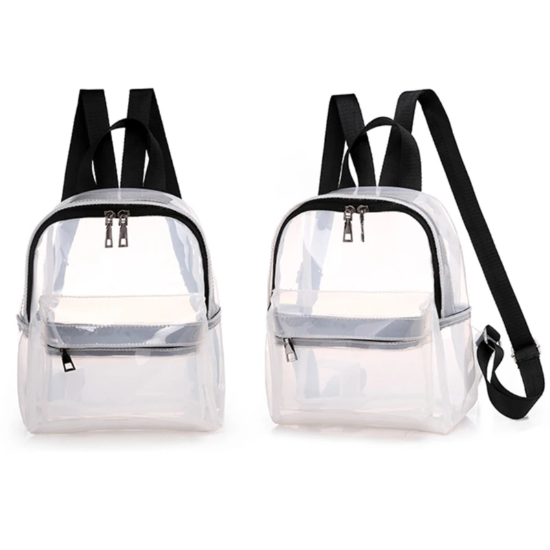 

Fashion Women Backpack Transparent Versatile Student Bags High Quality Youth PVC Backpacks Spring New Fashion