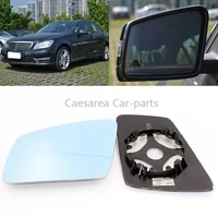 for benz c class c180 200 230 side view door mirror blue glass with base heated