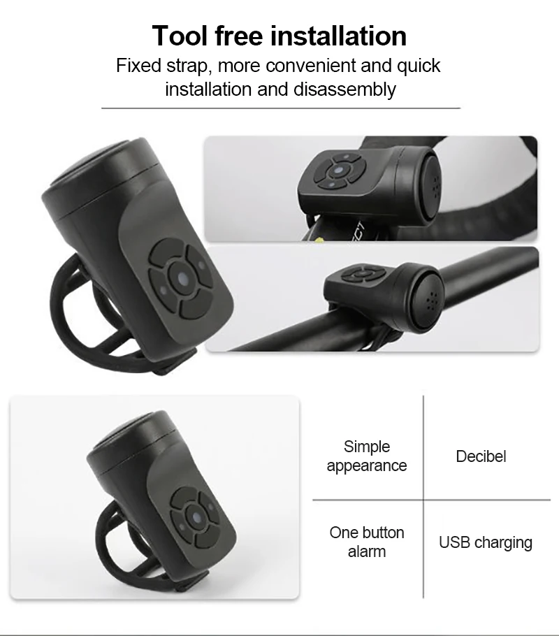 

Bicycle Charging Horn Super Loud Bells Mountain Bike Electric Bells MTB USB Charge Bells Bicycle Riding Equipment Accessories