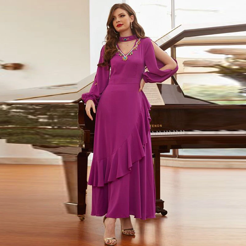 Abaya Dubai Turkey Muslim Satin Dress Long Sleeve Islam Evening Dresses For Women Kaftan Robe Longue Musulman Djellaba Femme