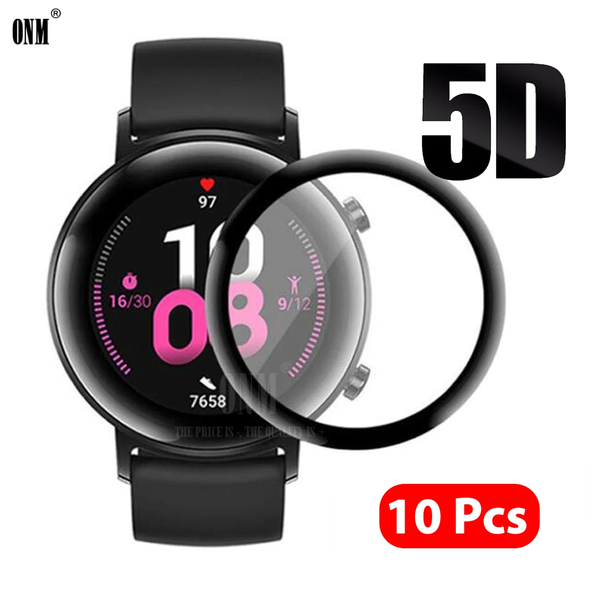 10 шт. 5D Защитная пленка для экрана Huawei Watch GT 2 42 мм мягкая круглая аксессуары (не