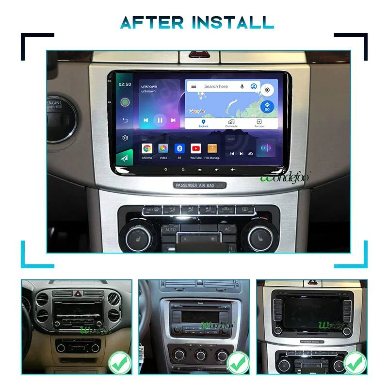 магнитола 2 din android 10 с экраном автомагнитола стерео экран для VW Volkswagen Passat Polo Jetta Golf