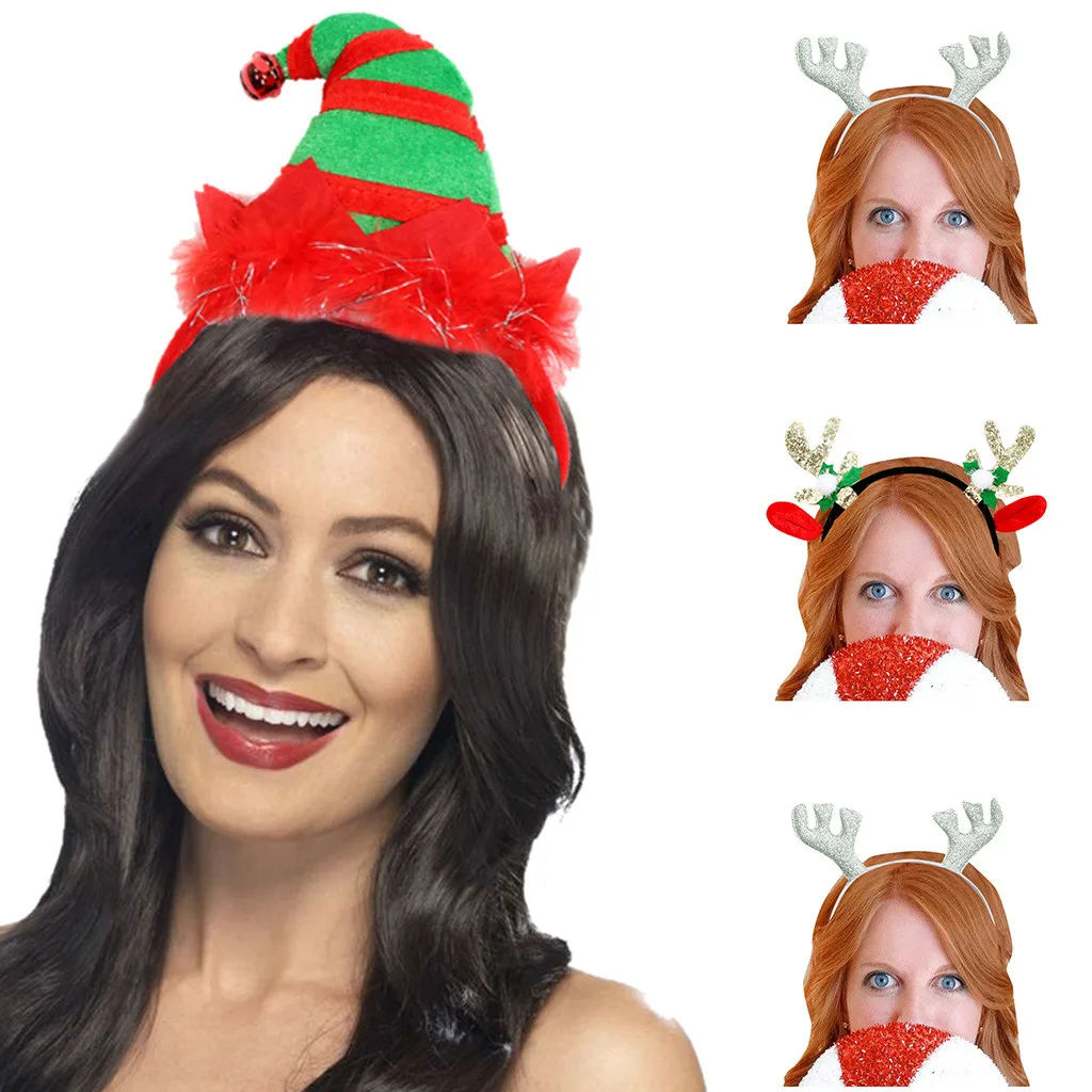 Унисекс Рождество Косплей многоцветная светящаяся забавная повязка на голову