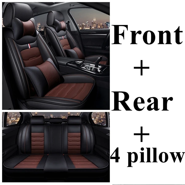 black coffee luxury Dingdian передняя+ задняя крышка сиденья автомобиля для KIA Picanto Ceed Sportage Soul rio CERATO rio 3 Carnival Maxima SHUMA K2 K3 K4 K5 - Название цвета: black coffee luxury