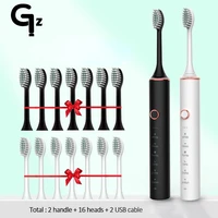 gezhou sonic electric toothbrush rechargeable waterproof 18 modes ipx7 replaceable brush head toothbrush usb charger for child