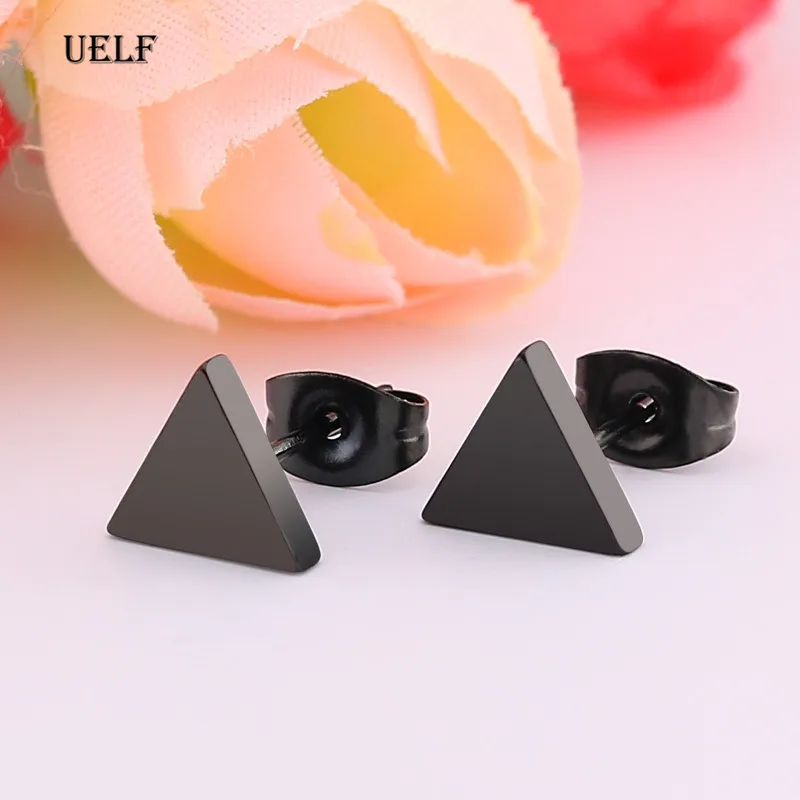 Uelf в Корейском стиле панк Стиль серьги для мужчин и женщин из титановой стали