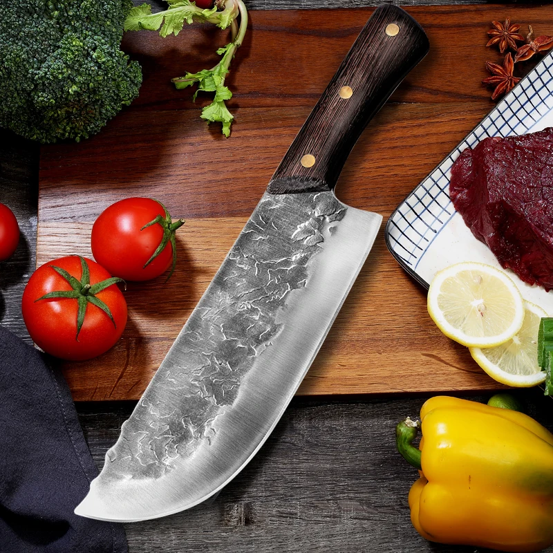 متعددة الأغراض سكين اليد مزورة القديمة سكين المطبخ سكين الجزار لقطع اللحوم المنزلية الشيف السكاكين