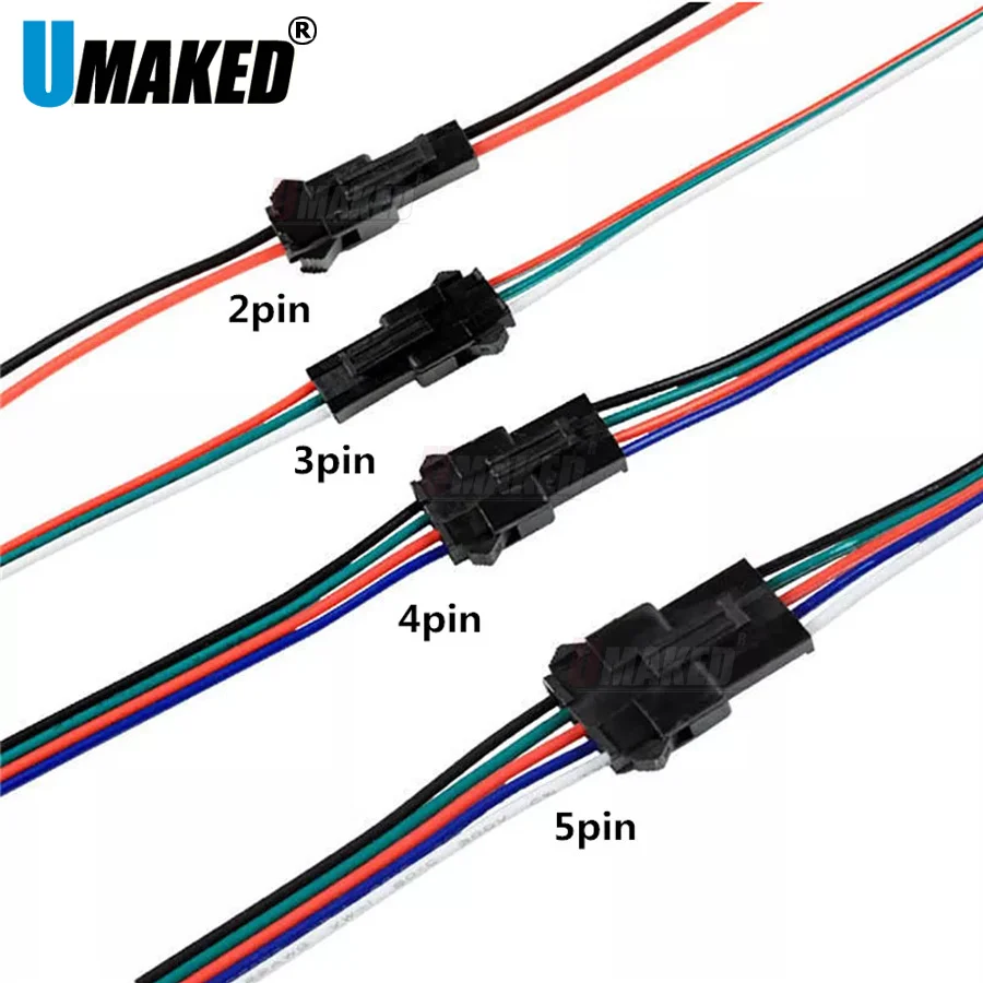 

2pin 3Pin 4Pin JST Connector LED connecting wire male and female connector for led strip light power supply