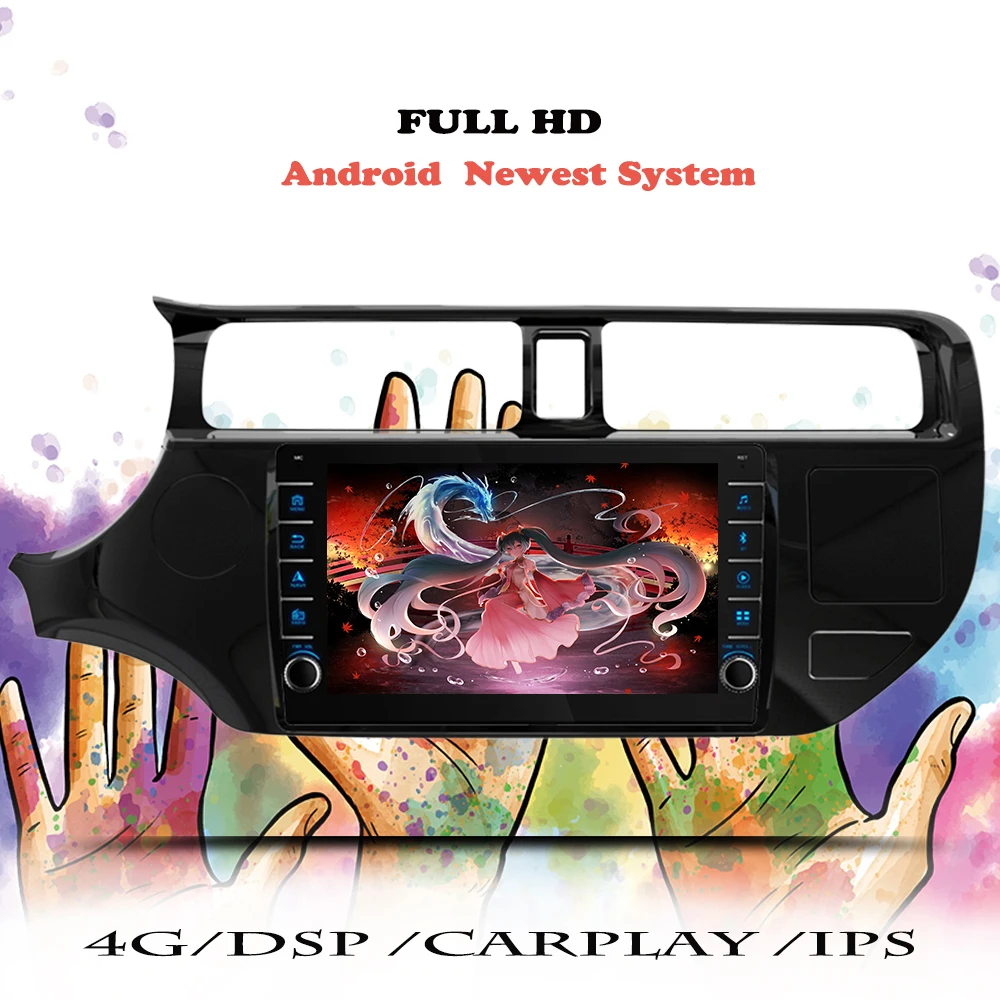 

2 Din Android 10.0 For KIA K3 RIO 2011 2012 2013 2014 Car Radio Multimedia Video Player DVD Navigation GPS Head Unit Cassette