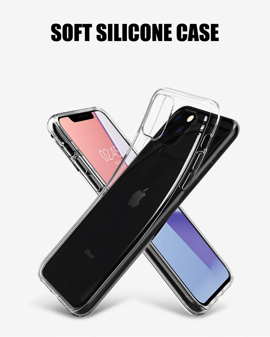 Прозрачный чехол для iphone 11, противоударный силиконовый чехол для iphone 11 Pro Max, мягкий чехол из ТПУ для iphone X, XR, XS, прозрачный чехол