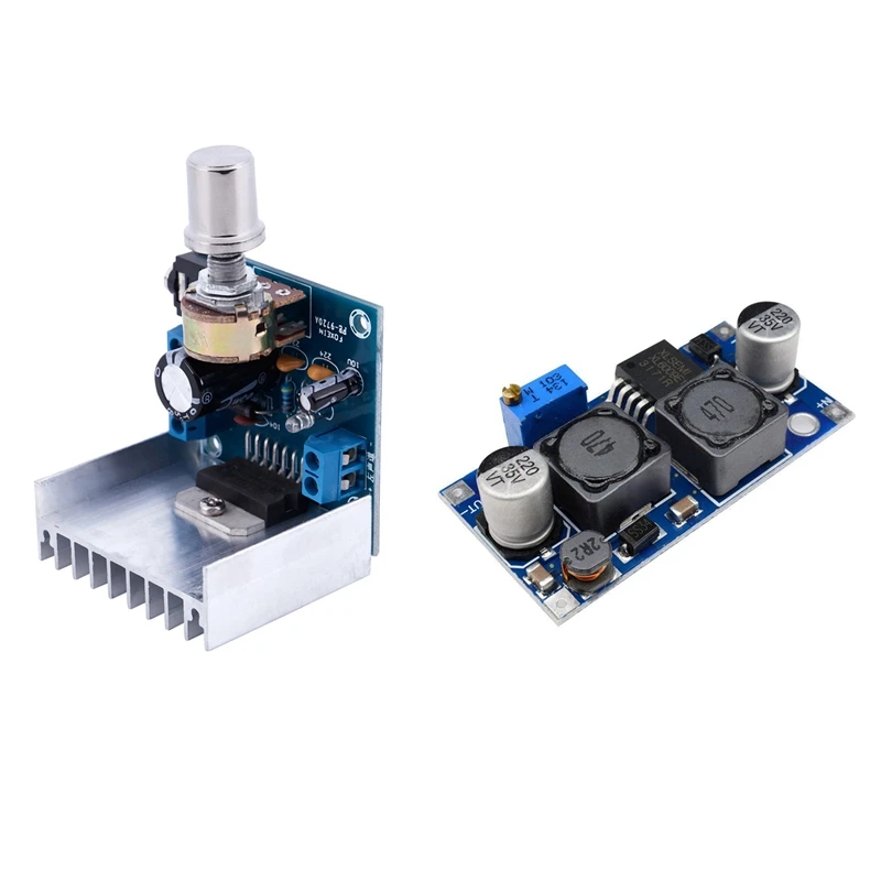 1 шт. AC / DC 12V 2A TDA7297 2X15W цифровой без усилителя DIY Kit &amp DC-DC Buck шаг вверх-вниз Модуль
